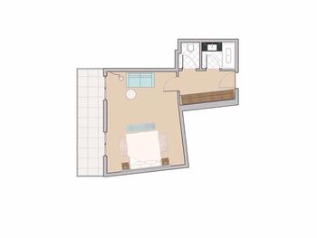 Floor plan of the double room Superior 