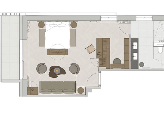 Floor plan of the Lachsforelle room