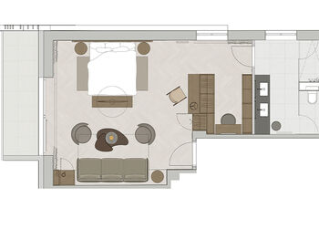 Floor plan of the Lachsforelle room