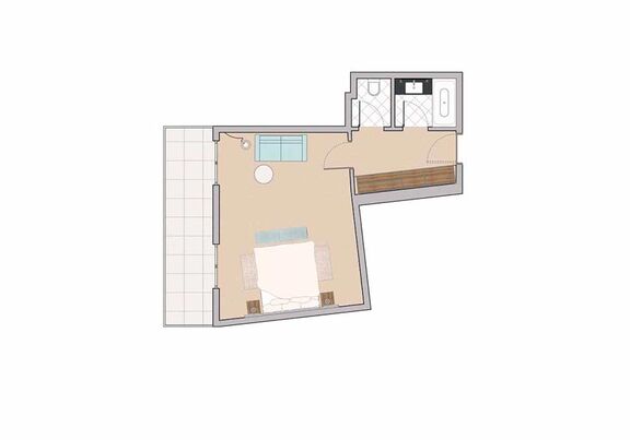 Floor plan of the double room Superior 