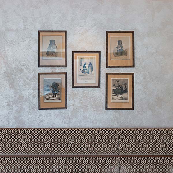 Living room including dining table in an apartment