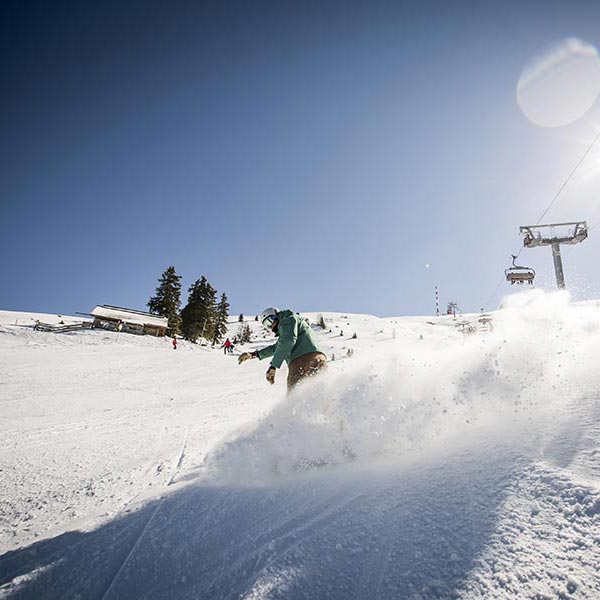Skier descending a slope