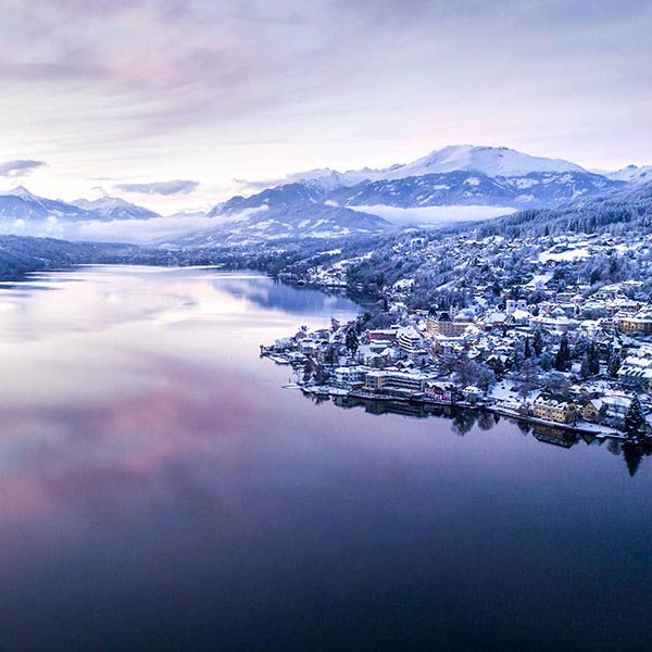 Lake Millstätter See in winter
