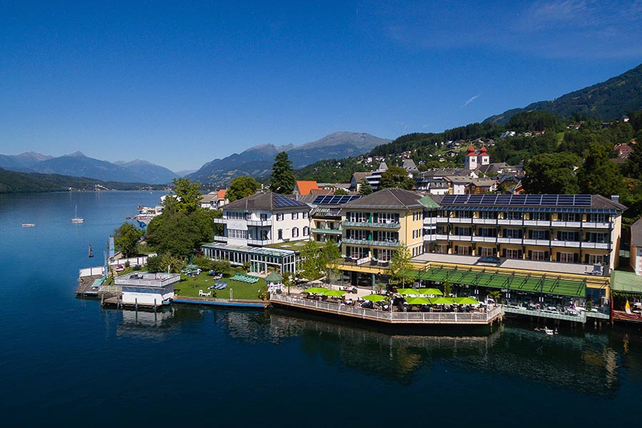 Hotel Forelle von oben aus der Ferne